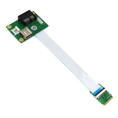 PCIE Riser NGFF M.2 Key A/E to PCI-E Express X1+USB Adapter Riser Card with FPC Cable 4Pin Power Supply Cable 1