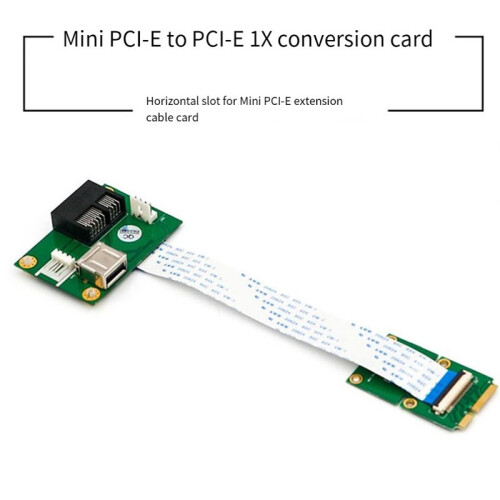 PCIE Riser NGFF M.2 Key A/E to PCI-E Express X1+USB Adapter Riser Card with FPC Cable 4Pin Power Supply Cable 2
