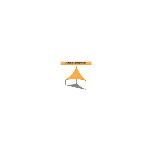 (As show, One size) Toldo impermeable Triomphe - 3 x 3 x 3 m - Triangular - Protección solar - Protección UV - Con protección 2