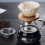 Coffee Filter Holder Organizer Set Glass Wood 5