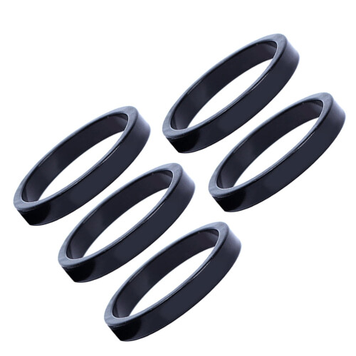 Bike Front Fork Headset Aluminum Alloy Black 5 pcs 1