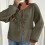 French Premium Wool Knit Cardigan Long Sleeve Open Front 8
