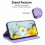 Purple PU Leather Flip Wallet Case for iPhone 13 Pro Max 6