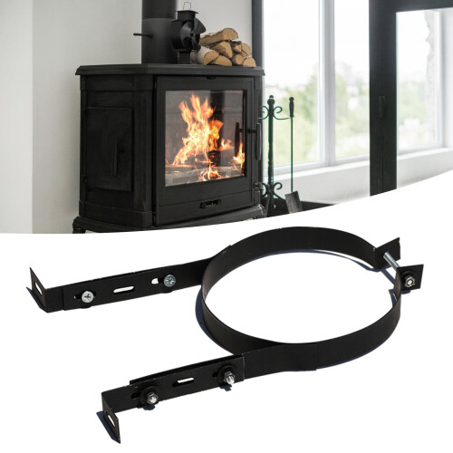 Chimney Pipe Clamp Adjustable Stainless Steel Wall Support 1