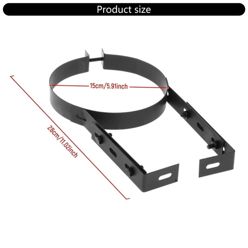 Chimney Pipe Clamp Adjustable Stainless Steel Wall Support 2