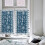 Blue Christmas Kitchen Curtains Rod Pocket 2 Panels 52x63 4