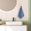Christmas Hand Towel Blue Plush Absorbent with Hooks 2