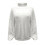 Women's Cable Knit Turtleneck Sweater White L 4