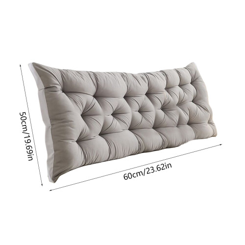Twin Headboard Pillow with Side Pockets and Long Backrest 2