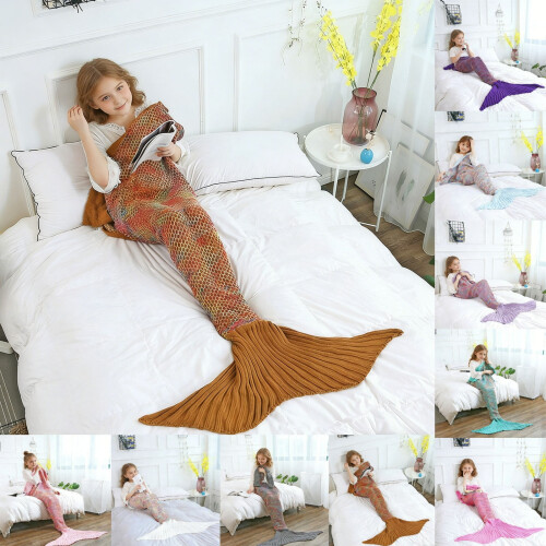 Tail Blanket Crochet Sleeping Bag for Kids and Adults 1
