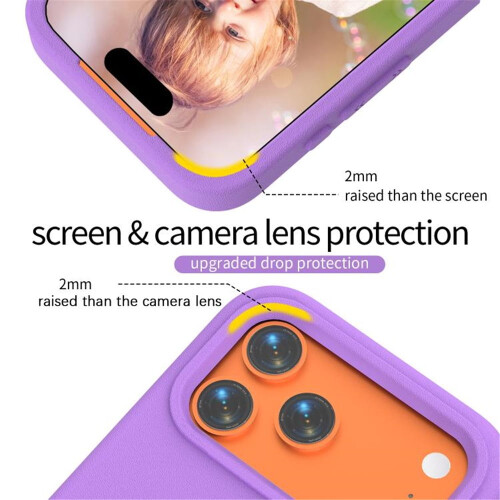 Cartoon Penguin EVA Phone Case for iPhone 17 Pro Purple 2