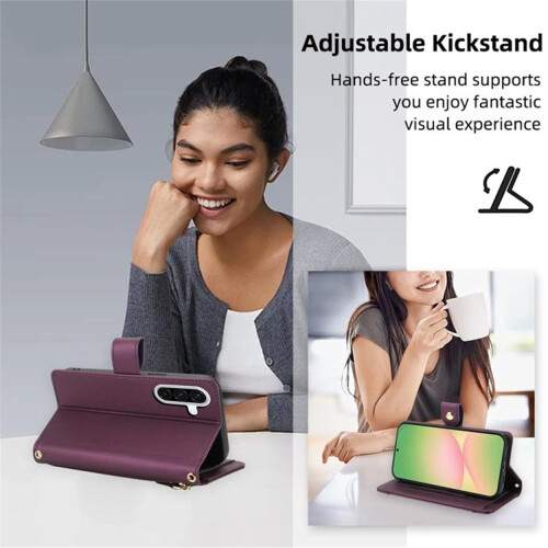 Samsung Galaxy A56 5G 6.7" Wallet Case Dark Purple 2