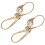 Golden Alloy Leaf Curtain Tiebacks 2-Pack 3