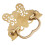 Brass Butterfly Cabinet Pull 92x60mm Antique Gold 6