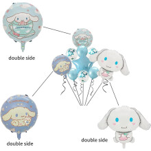 (As show, One size) Lot de 10 ballons décoratifs mignons sur le thème des animés, ballons double face en film aluminium,