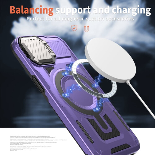 Rugged MagSafe Case for iPhone 12 Pro Max 6.7 inch Purple 1