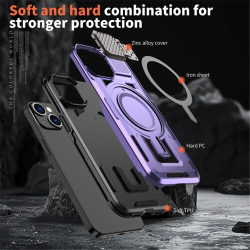 Rugged MagSafe Case for iPhone 12 Pro Max 6.7 inch Purple 2