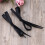 Flat Glitter Shoelaces Black 1.1M 7