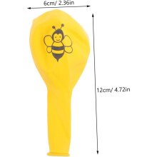(As show, One size) Lot de 30 ballons abeilles jaunes à confettis pour baby shower, ballons transparents dorés, décoration