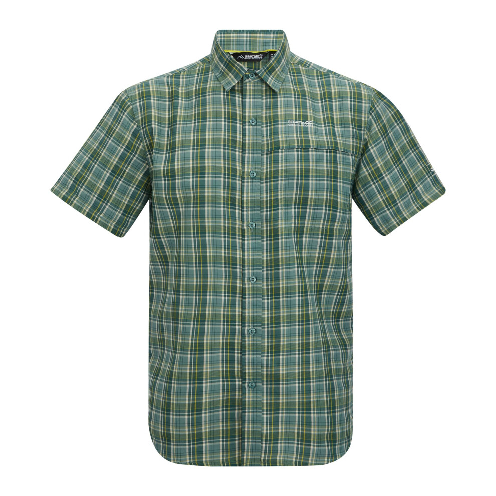 Regatta (M, Arctic) Mens Mindano Multi Check Short-Sleeved Shirt