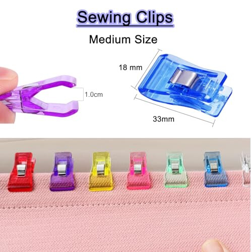 Sewing Clips Medium Size 80 pcs 9 Colors 1