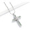 Birthstone Infinity Cross Urn Necklace for Ashes 3