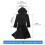 Bathrobe Pajamas Black 136x115x58 cm 2