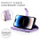 Purple Leather Wallet Case for iPhone 14 Pro 6.1 inch with 4