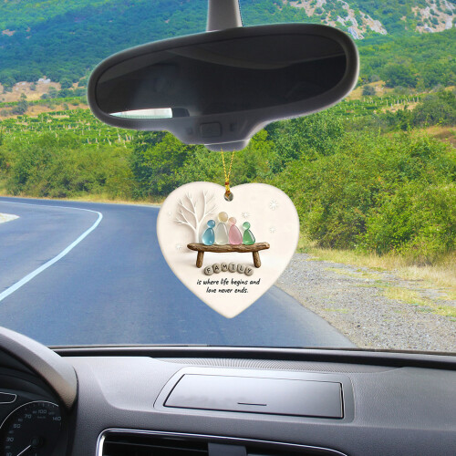 Heart-Shaped Sea Glass Ornament Handmade 1pc 2