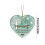 Heart-Shaped Sea Glass Ornament Handmade 1pc 6