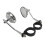 Motorcycle Rear View Mirror Adjustable Fork Mount 38-41mm 4