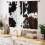 Cow Print Curtains Rustic Brown 2 Panel 55x39 inch 4