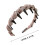 Retro High Headband with Teeth Comb Matte Pearl Ribbon 2