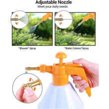 (As show, One size) Pulverizador de bomba, pulverizador a presión de 1,5 L para césped y jardín con boquilla de latón ajustable,