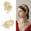 Vintage gold leaf headband for formal events 2