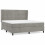 VidaXL vidaXL Boxspringbett mit Matratze Hellgrau 160x200 cm Samt 2
