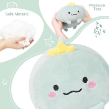 (As show, One size) Almohada corporal cilíndrica de peluche de dinosaurio adorable de 20 cm, suave y blandita, juguete súper