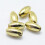 Golden Plated Eco-Friendly Plastic Beads Oval 8x4mm 1mm 2
