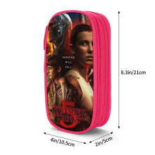(As show, One size) Estuche para lápices de Stranger Things con cremallera, estuche grande para bolígrafos, bolsa de almacenamiento