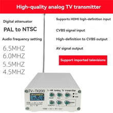 Transmisor de TV Analógica VHF/UHF TV-TX200 con Entrada HD/AV y Antena GP de Alto Rendimiento.