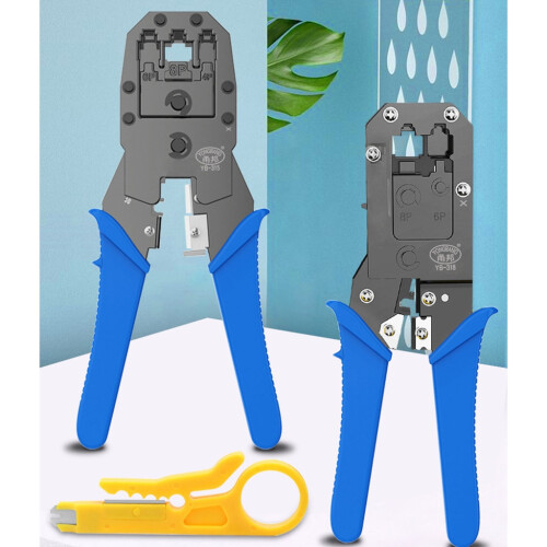 Ethernet Crimping Tool for Cat5e Wire 3-in-1 Steel 2