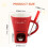 Ceramic Fondue Mug with Forks and Candle Warmer 1pc 2