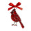 Red Cardinal Ornament Handmade 2D Plastic Bird Pendant 2