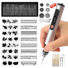 Rechargeable Cordless Electric Engraving Pen, Portable DIY Etching Tool with 16 Engraving Templates, 3 Speed Rotary Engraver for Crafts
