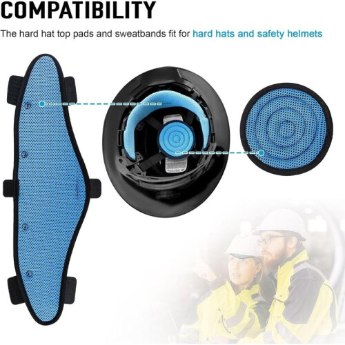 4 Pack Hård Hatt Topp Pad, Hård Hatt Foder Tvättbart Hård Hatt Kylfoder Tillbehör, Upphängning Svettband Ersättning 1