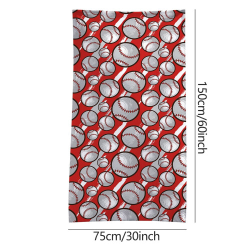 Baseball Beach Towel Gothic Design 75x150 cm 2