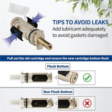1222 Pressure Balancing Valve Core Kit: with Removal Tool & 116653 Handle Adapter for Moen Tub/Shower Faucets