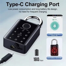 Tuya Door Lock Fingerprint Padlock Password APP Card Key Unlock RFID Electronic Lock for Outdoor Gates