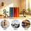 Black Pulling Figure Metal Bookends, Decorative Art Book Stoppers, Non-Slip Stable Book Holder 5