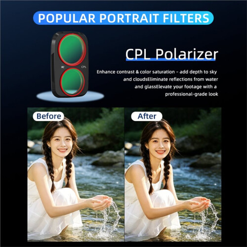 CPL+Diffusion1/4+ND16 Filter Magnetic Lens Filter for  OSMO Pocket 4P Lens Filter Vlog Filter Neutral Density Filter 2